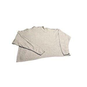 Free People Gray Oversized Boxy Sweater Wool Blend Size Large